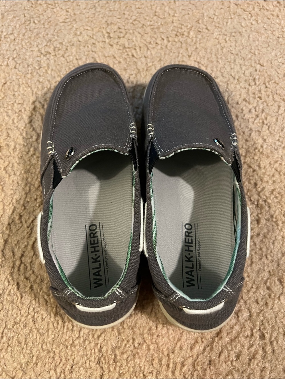 Women's Slip-On Boat Shoes in Dark Gray